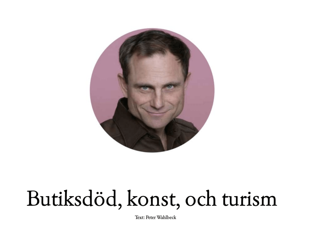 Butiksdöd konst och turism i Halmstad