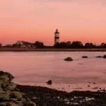 Naturupplevelser i Halland. En Fyr på en ö.